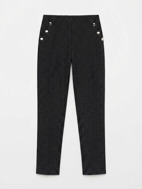 Classic Concepts Pants Women Small Black Pinstripe Sailor Button Business Chic